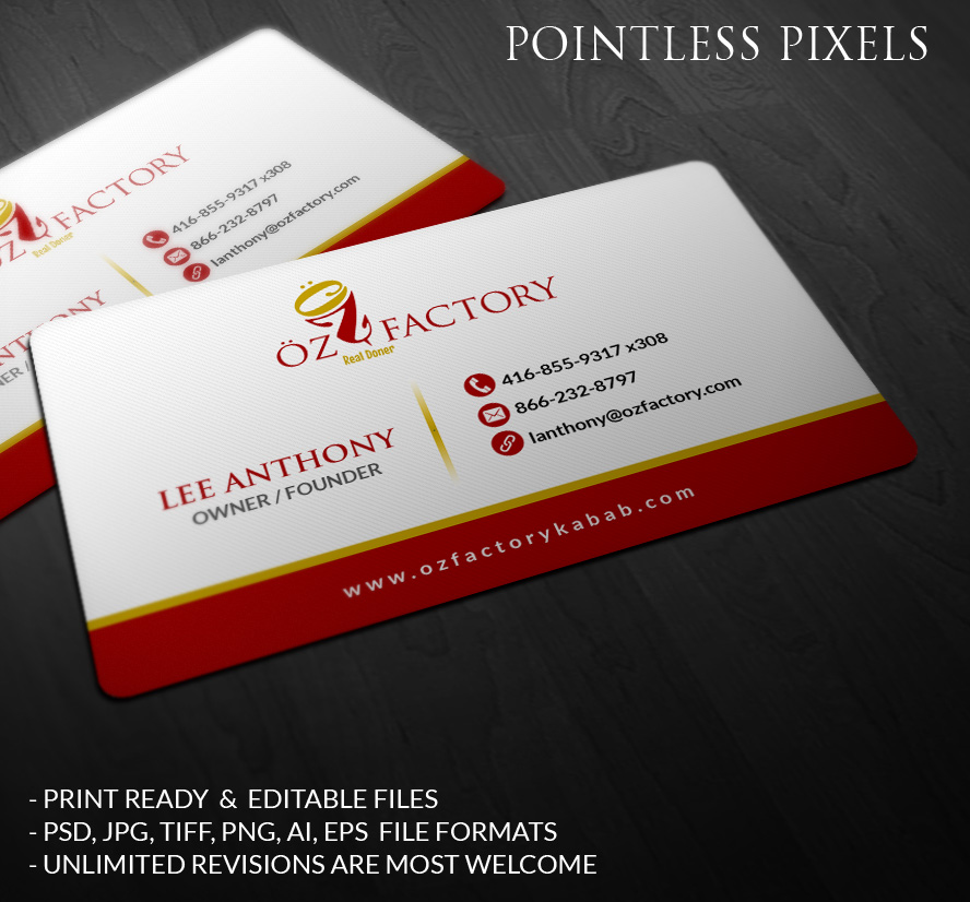 Business Card Design by Pointless Pixels India for Öz | Design #4946930