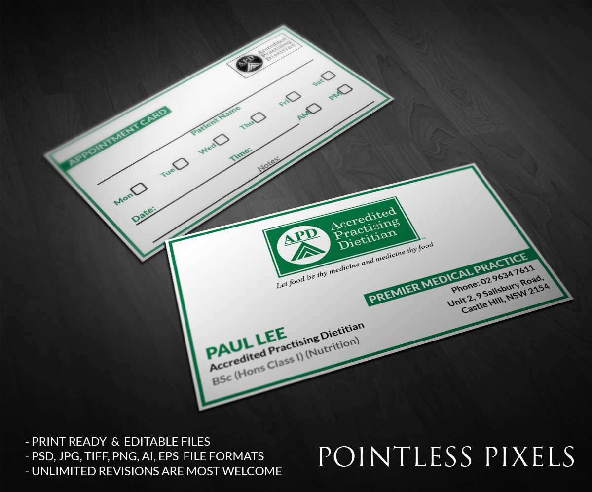Diseño de Tarjeta de Presentación por Pointless Pixels India para este proyecto | Diseño #4854924
