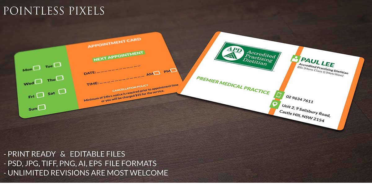 Diseño de Tarjeta de Presentación por Pointless Pixels India para este proyecto | Diseño #4872417