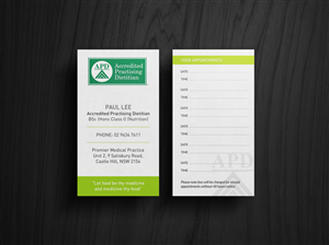 Private practice dietitian needs a business/appointment card design | Design de Carte de Visite par HYPdesign