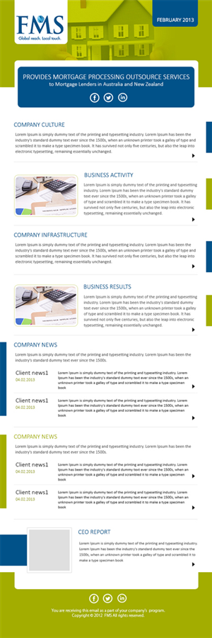 Newsletter Design by roopaljain