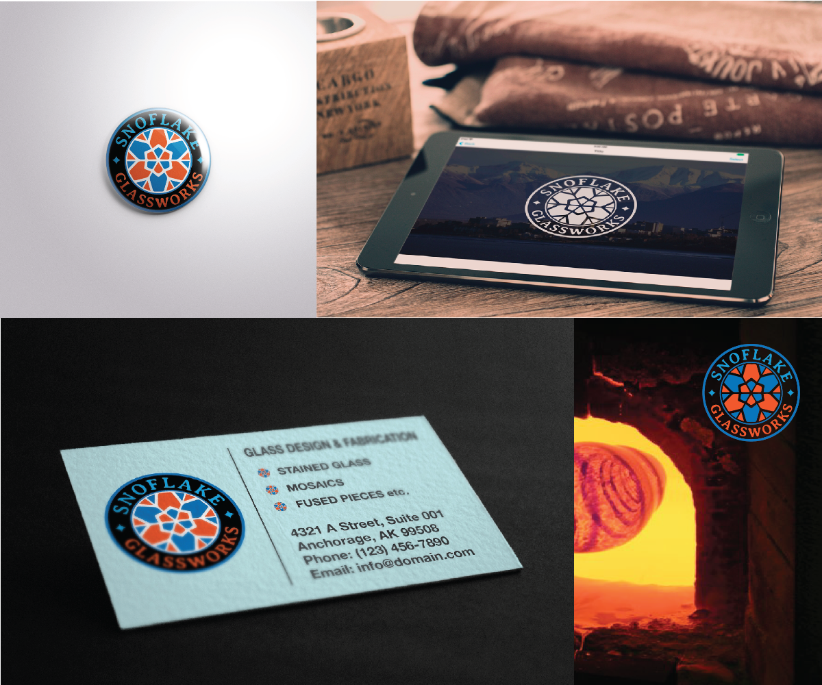 Logo Design by StalkerV for Snoflake Glassworks | Design #4877703