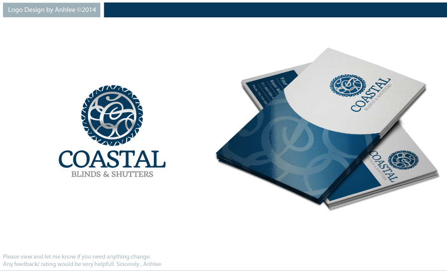 Logo Design by Anhlee for Coastal Blinds & Shutters | Design #4890911