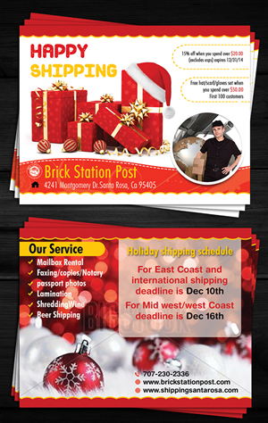 Postcard Design by ESolz Technologies for Brick Station Post Inc. | Design #4873499