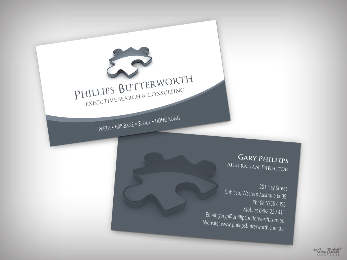 Business Card Design by ABGraphicDesign for Head Hunters Asia Pacific Pty Ltd | Design #1388323