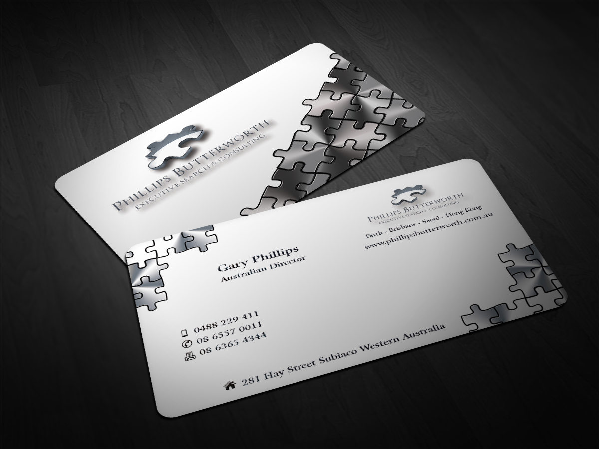 Design de Carte de Visite par Scorpius design pour Head Hunters Asia Pacific Pty Ltd | Design #1373955
