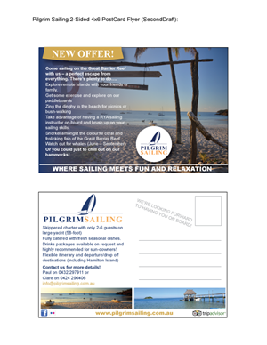 Flyer-Design von Alycia Marie für Pilgrim Sailing Pty Ltd | Design: #4861685