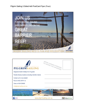 Flyer-Design von Alycia Marie für Pilgrim Sailing Pty Ltd | Design: #4882325