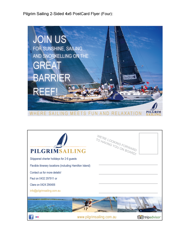 Flyer-Design von Alycia Marie für Pilgrim Sailing Pty Ltd | Design #4896574