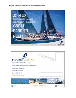 Flyer Design by Alycia Marie for Pilgrim Sailing Pty Ltd | Design #4896574