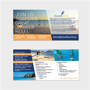 Flyer Design by yuliusstar for Pilgrim Sailing Pty Ltd | Design: #4874207