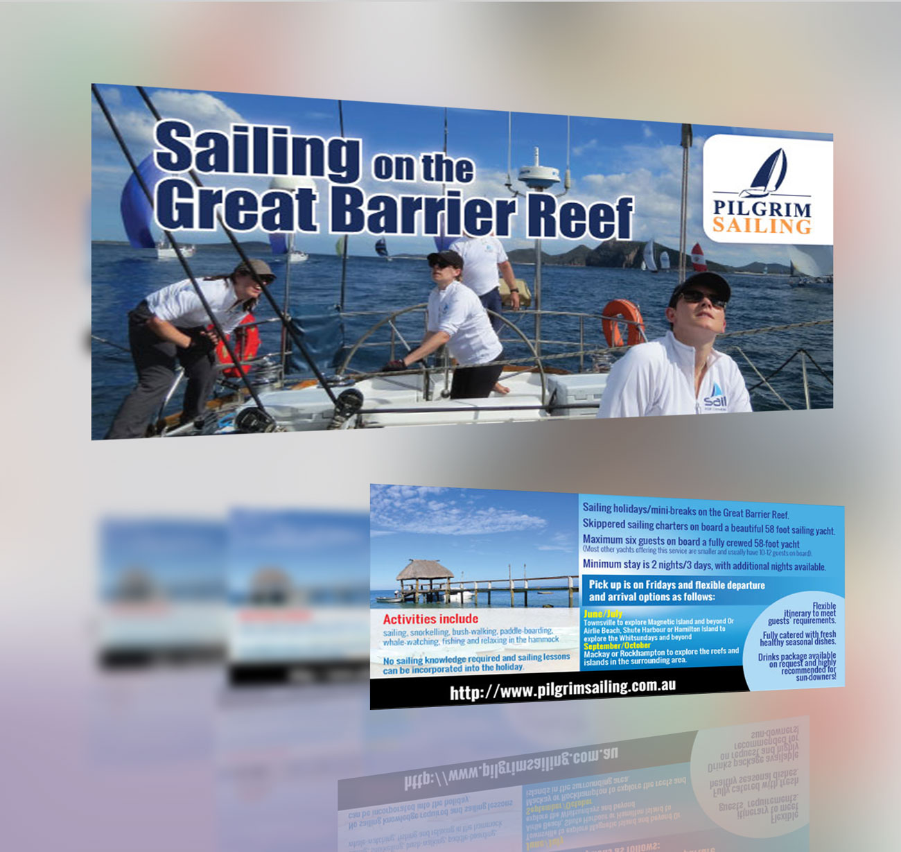 Flyer Design by HAMDIYA for Pilgrim Sailing Pty Ltd | Design #4882078