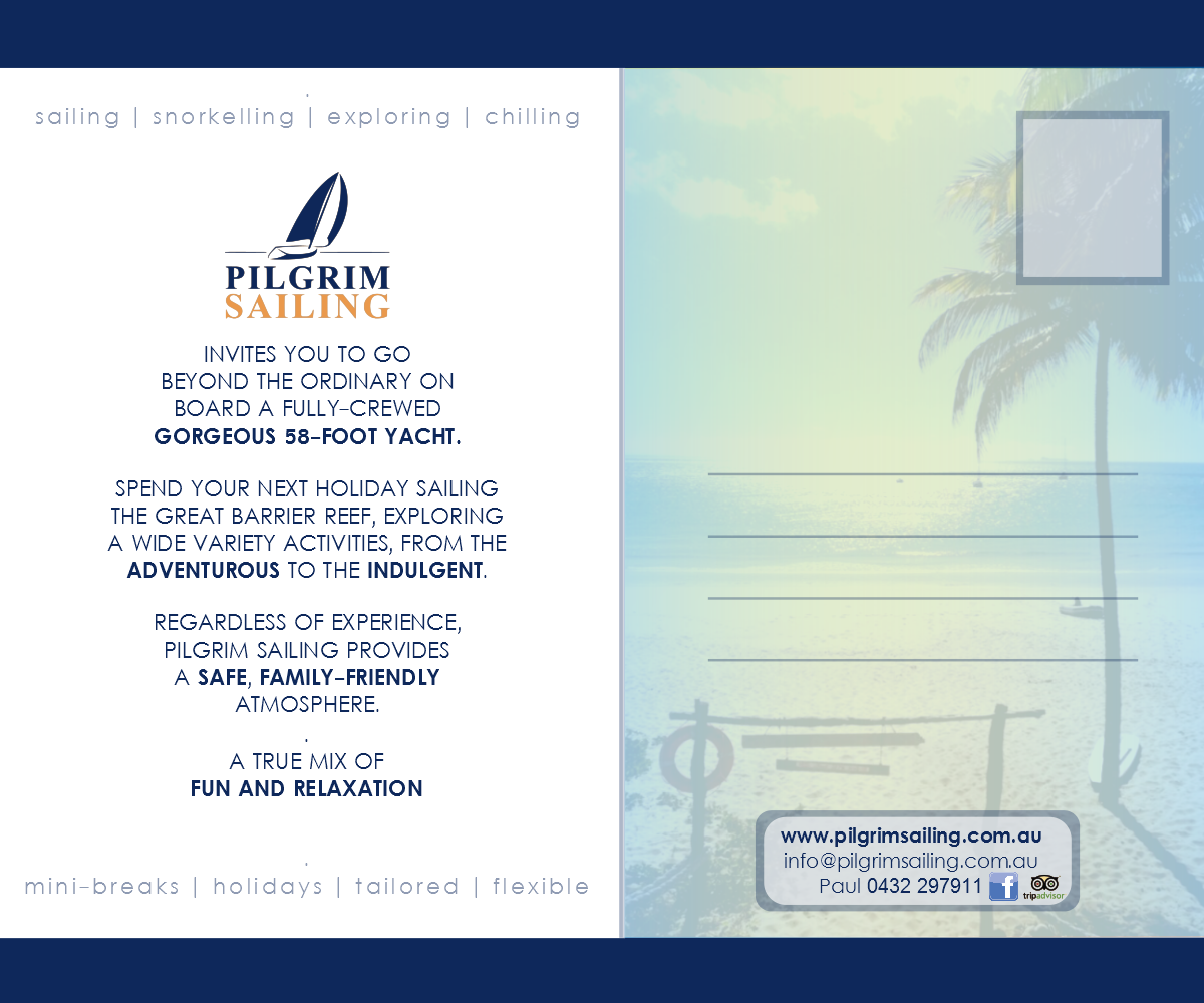 Flyer-Design von cassandraLH für Pilgrim Sailing Pty Ltd | Design #4924274