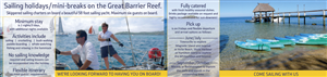 Flyer-Design von dejan_dzamtovski für Pilgrim Sailing Pty Ltd | Design: #4872221