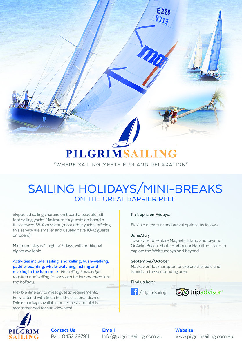 Flyer Design by Marco Tombstone for Pilgrim Sailing Pty Ltd | Design #4886549
