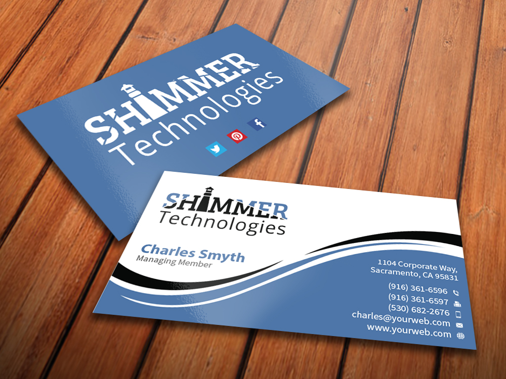 Business Card Design by MediaProductionArt for Shimmer Technologies | Design: #4864860