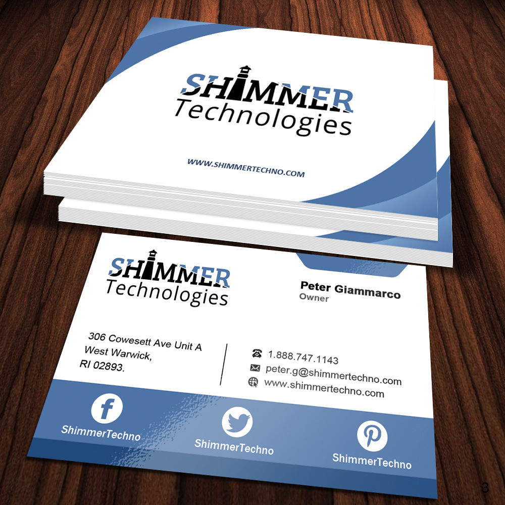 Business Card Design by Sandaruwan for Shimmer Technologies | Design #4905789