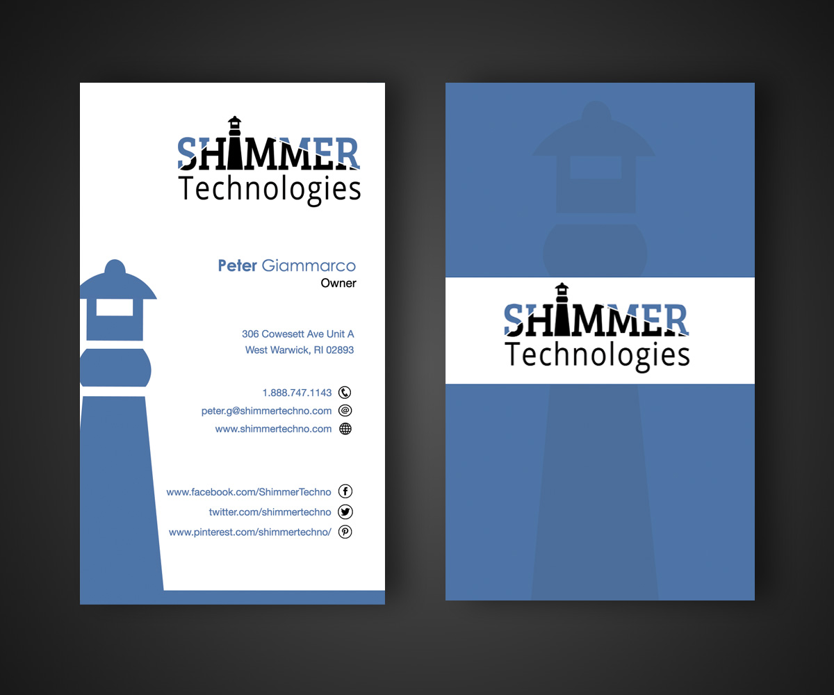 Design de Carte de Visite par Satyajit Sil Creations pour Shimmer Technologies | Design #4927966