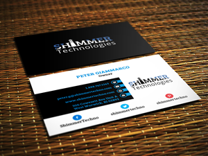 Business Card Design by Sajin for Shimmer Technologies | Design: #4877848