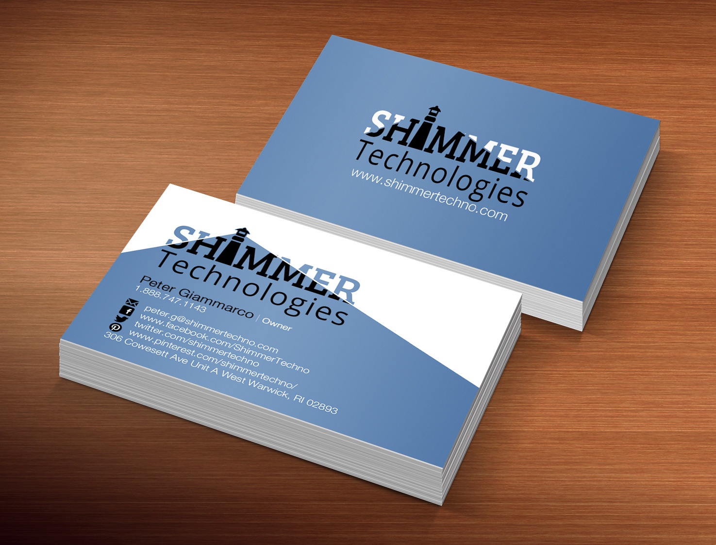 Business Card Design by Lanka Ama for Shimmer Technologies | Design #4858350