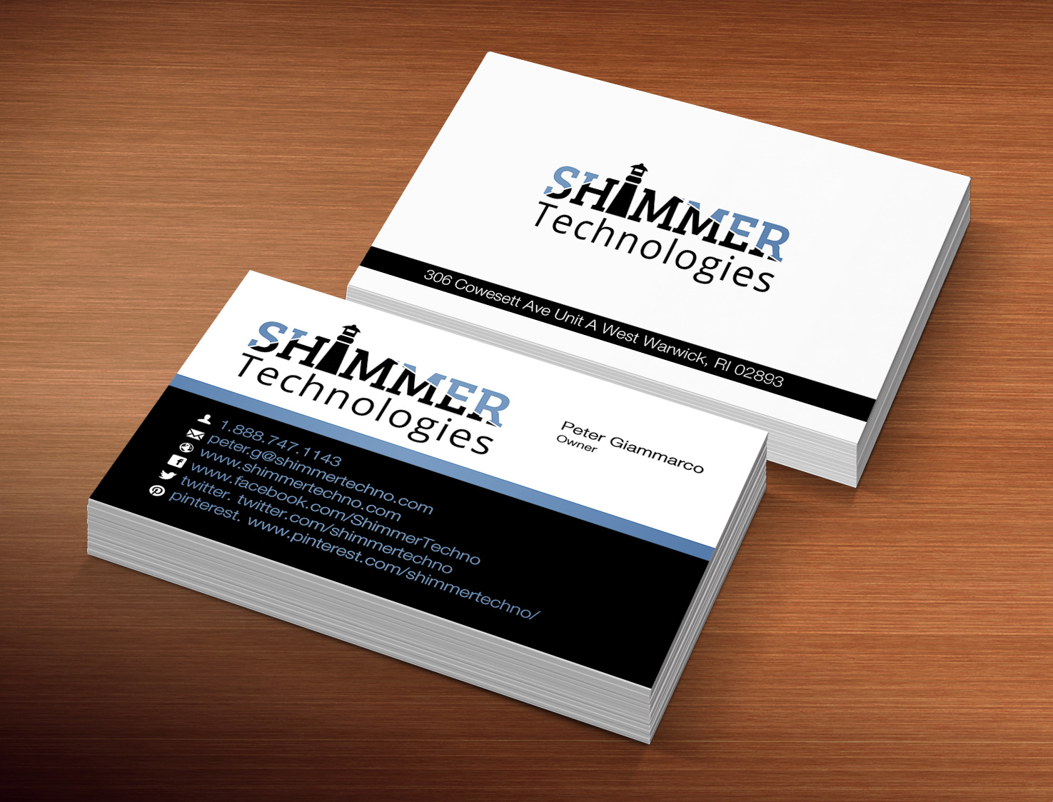 Business Card Design by Lanka Ama for Shimmer Technologies | Design #4858356