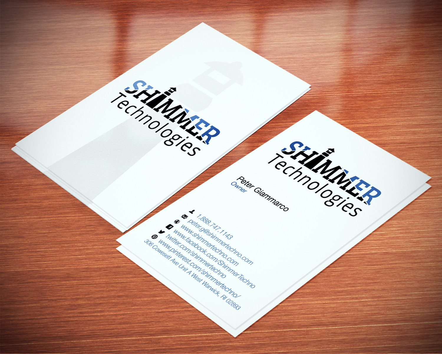 Business Card Design by Lanka Ama for Shimmer Technologies | Design #4858380