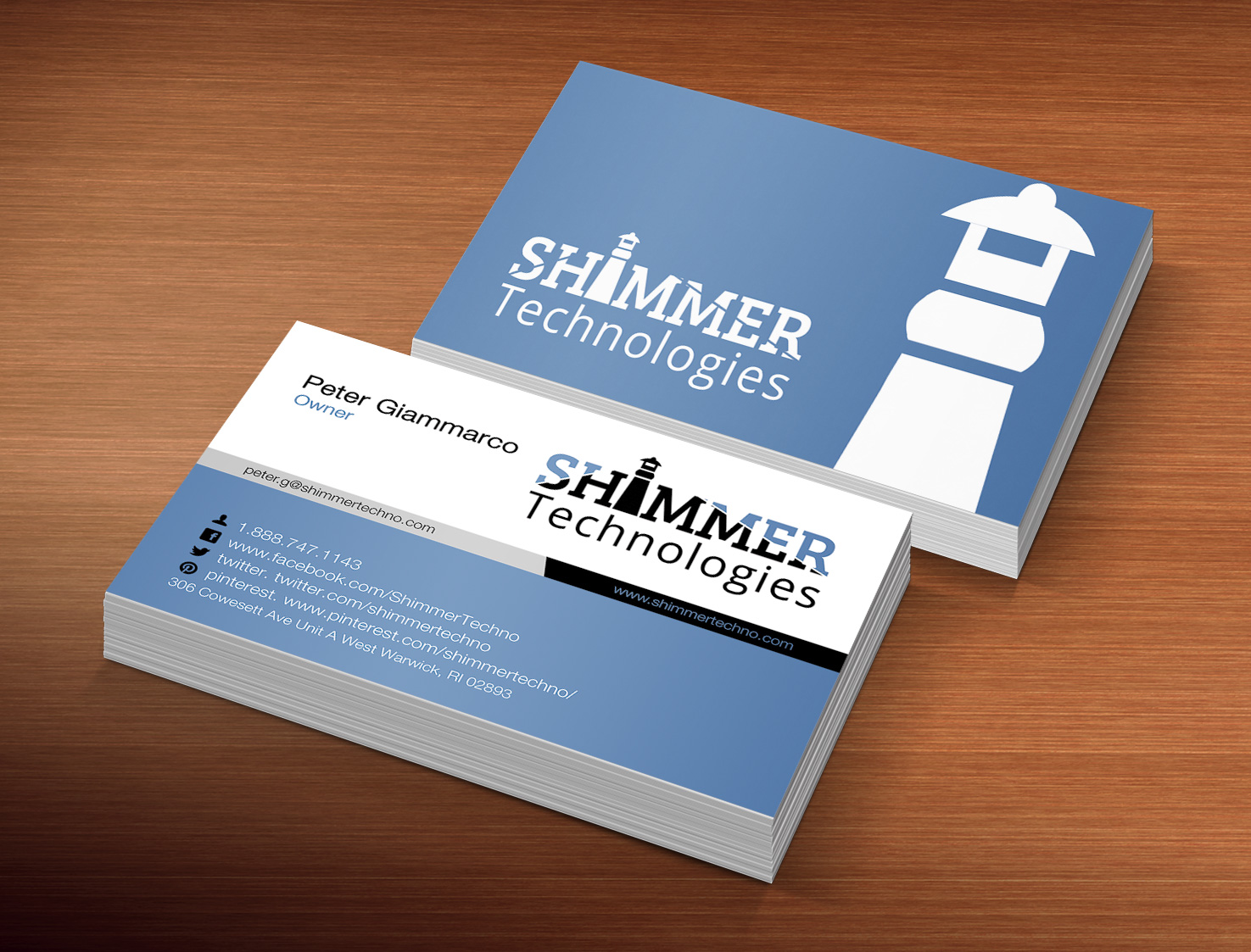 Business Card Design by Lanka Ama for Shimmer Technologies | Design #4858382