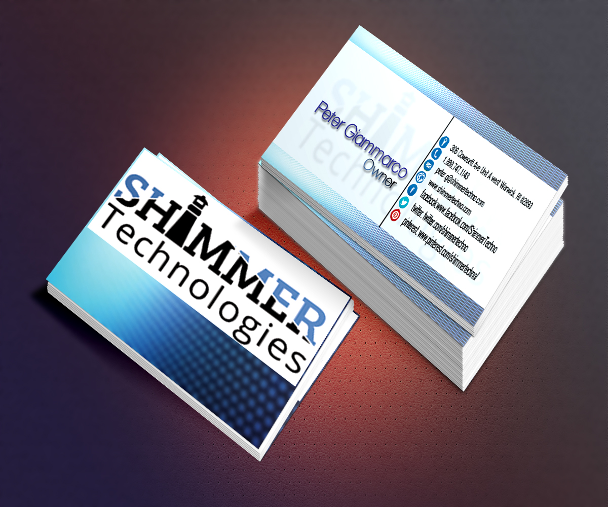 Visitenkarten-Design von Realkent für Shimmer Technologies | Design #4902387