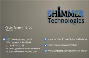 Design de Carte de Visite par Ranganadharmasiri pour Shimmer Technologies | Design : #4865848