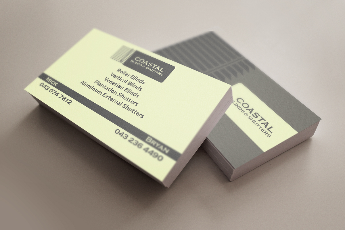 Business Card Design by Cyanide Design for Coastal Blinds & Shutters | Design #4866053