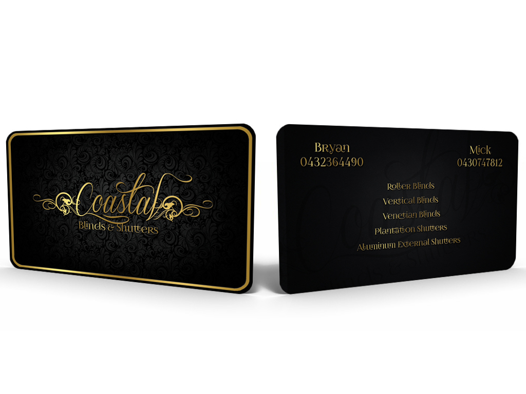 Business Card Design by Hardcore Design for Coastal Blinds & Shutters | Design #4863237