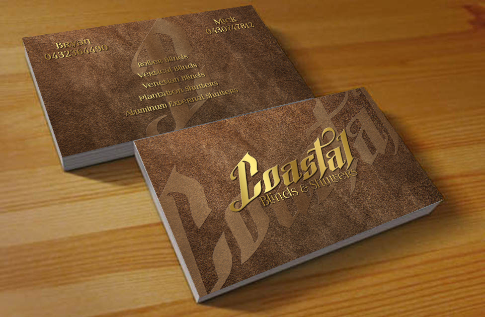 Business Card Design by Hardcore Design for Coastal Blinds & Shutters | Design #4863715