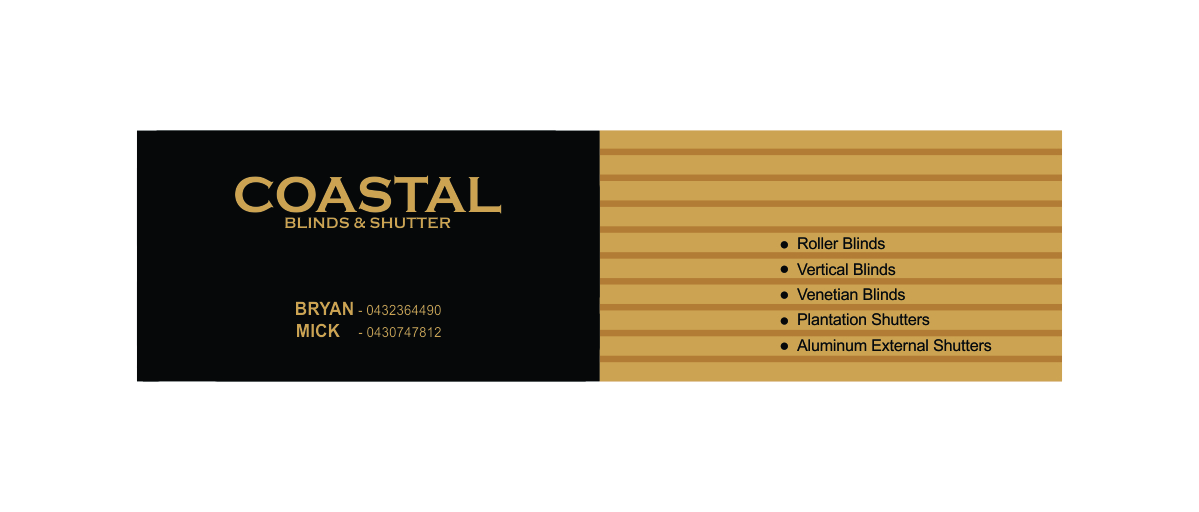 Business Card Design by cb1318 for Coastal Blinds & Shutters | Design #4870433