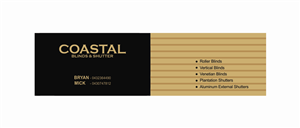 Visitenkarten-Design von cb1318 für Coastal Blinds & Shutters | Design: #4870433