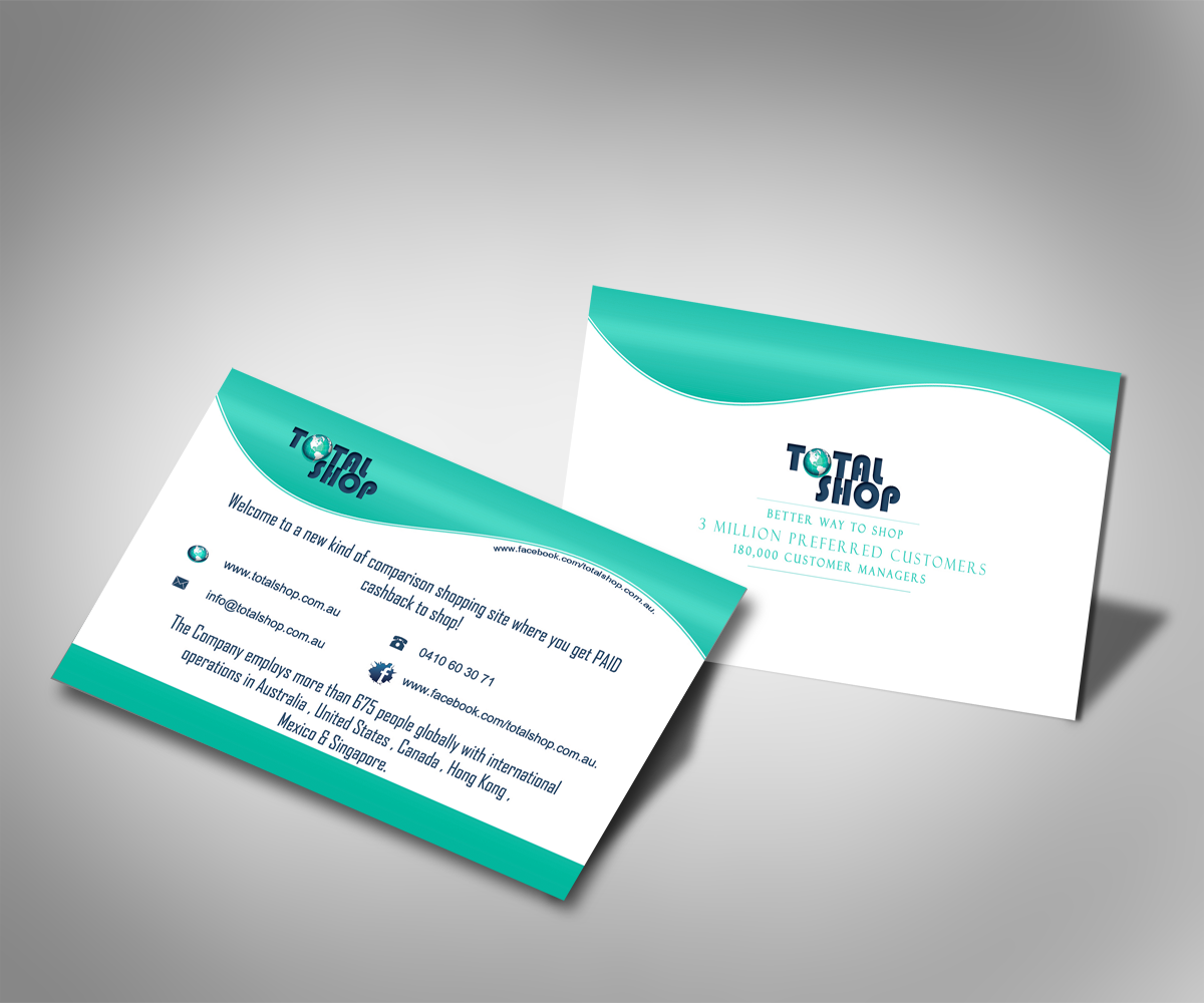 Business Card Design by jonesdaniel for Totalshop.com.au | Design #4916283