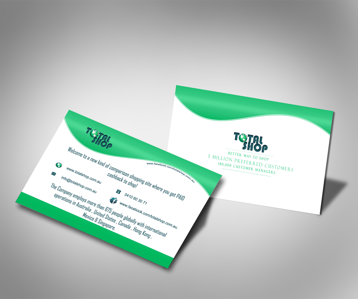 Business Card Design by jonesdaniel for Totalshop.com.au | Design #4916287