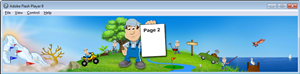 Illustration with simple Flash animation for webpage header