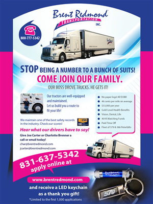 Grafik-Design von uk für Brent Redmond Transportation, Inc. | Design: #4895533