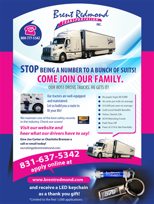 Graphic Design by uk for Brent Redmond Transportation, Inc. | Design #4922799
