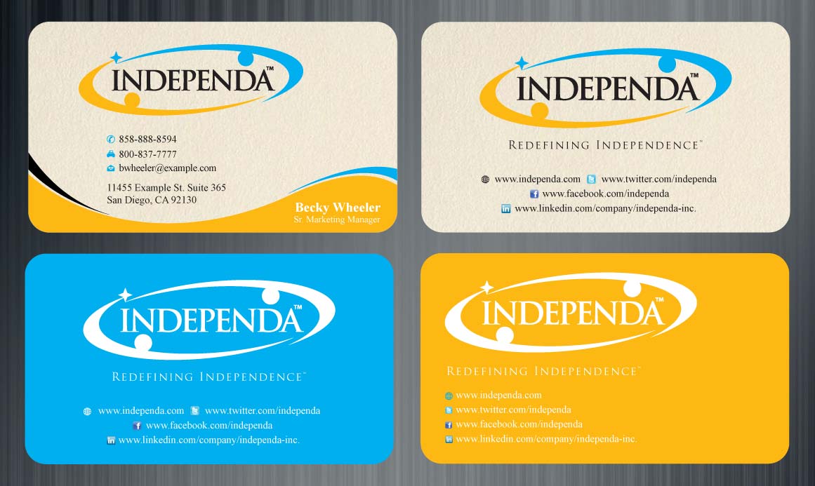 Diseño de Tarjeta de Presentación por Sbss para Independa | Diseño #1376148