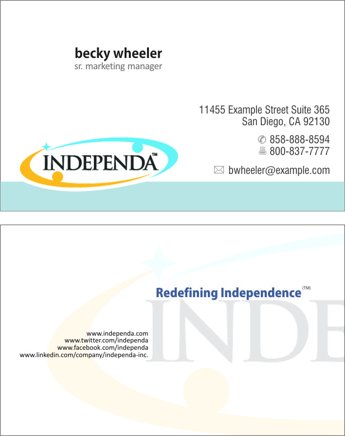 Diseño de Tarjeta de Presentación por roman para Independa | Diseño #1385388