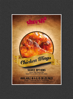 Chicken Wing A0 and A4 Poster | Design de Poster par yganess
