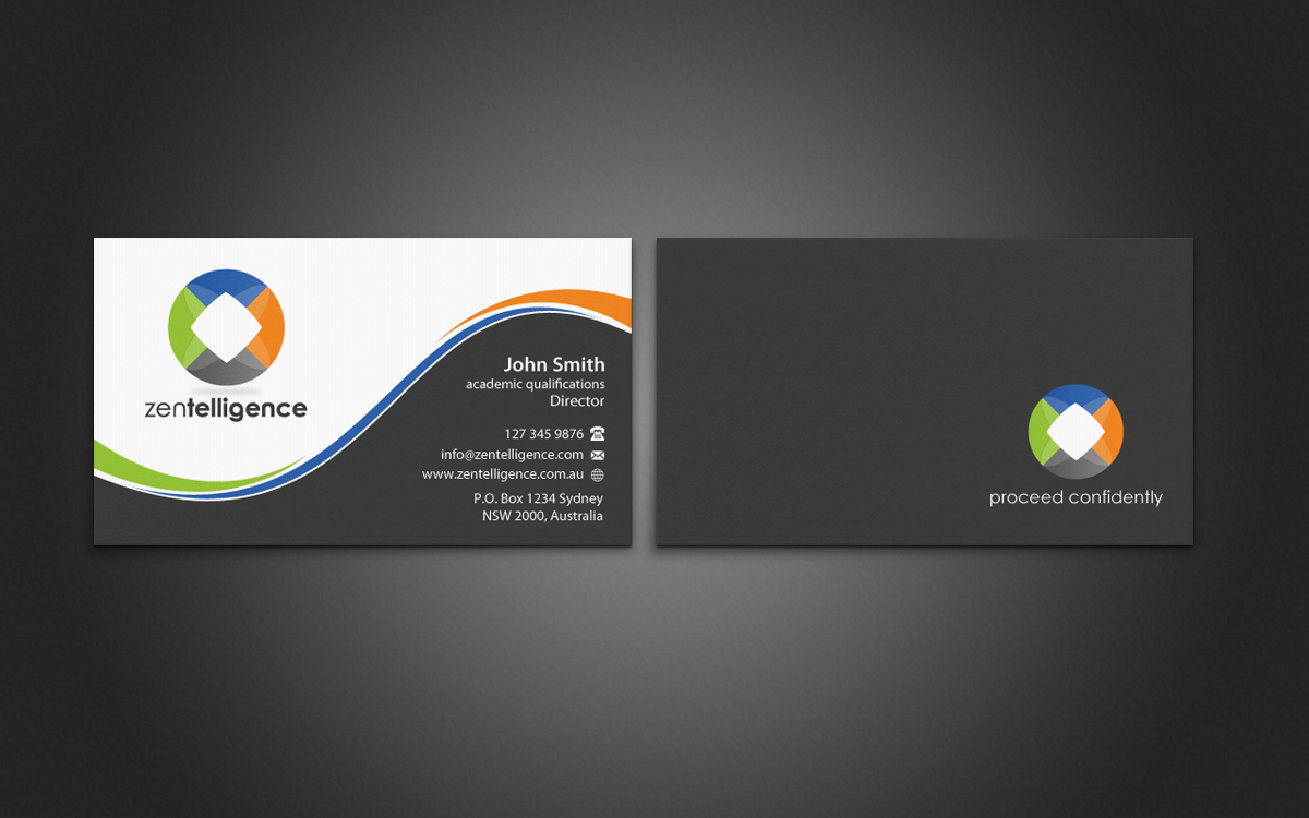 Business Card Design by pixelfountain for Zentelligence | Design: #5004281