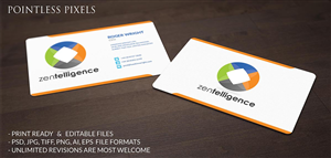 Business Card Design by Pointless Pixels India for Zentelligence | Design: #4953140
