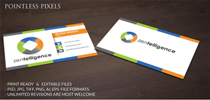 Business Card Design by Pointless Pixels India for Zentelligence | Design: #4965011