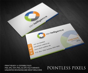 Business Card Design by Pointless Pixels India for Zentelligence | Design: #4965243