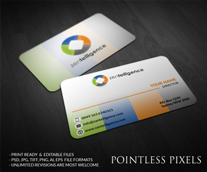 Business Card Design by Pointless Pixels India for Zentelligence | Design: #4966945