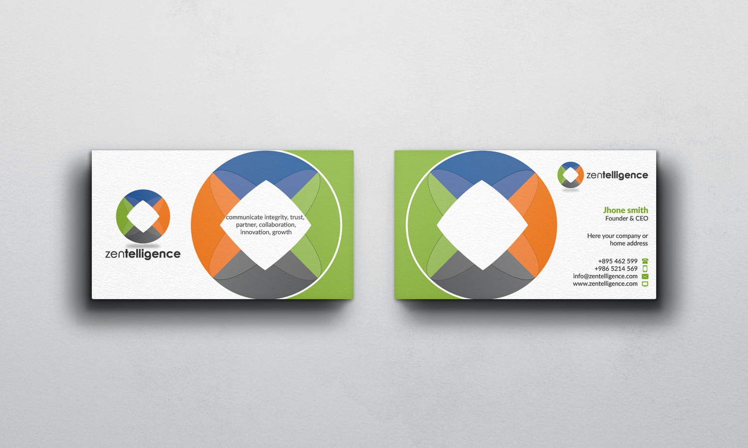 Business Card Design by WebixBD for Zentelligence | Design #4949651
