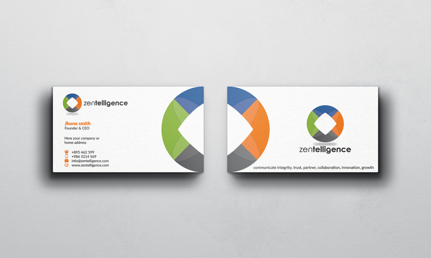 Business Card Design by WebixBD for Zentelligence | Design #4949712