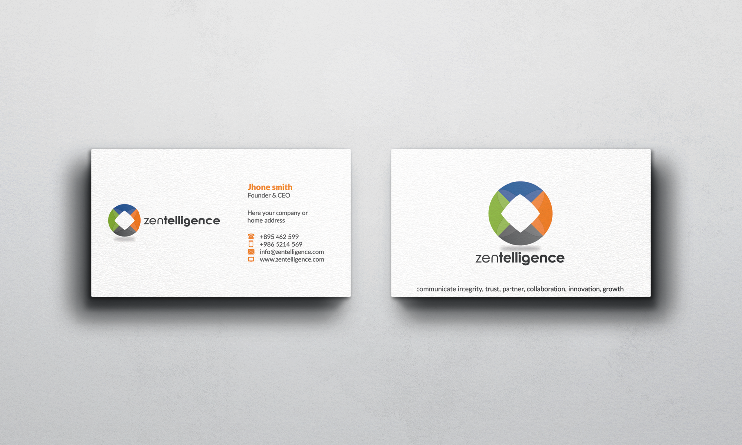 Business Card Design by WebixBD for Zentelligence | Design #4949764